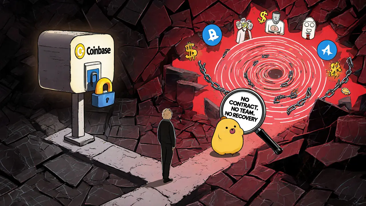 A person choosing between a safe crypto exchange and a trap of fake airdrop scams, with warning symbols visible.