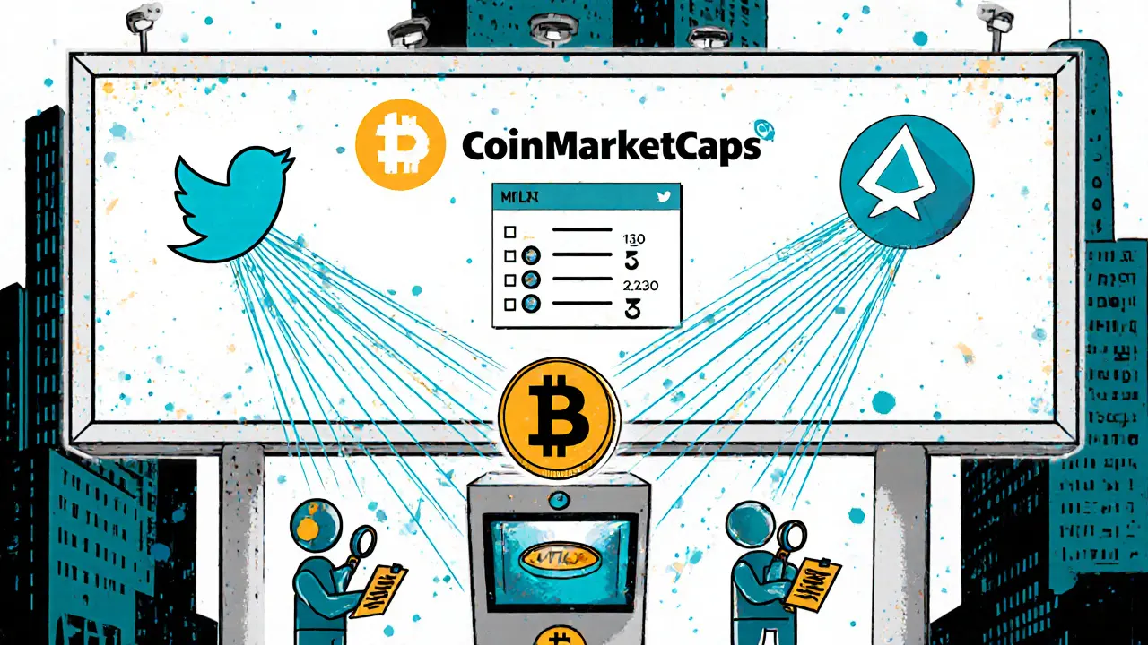 Social media tasks release MTLX tokens to 300 participants in a stylized digital city.