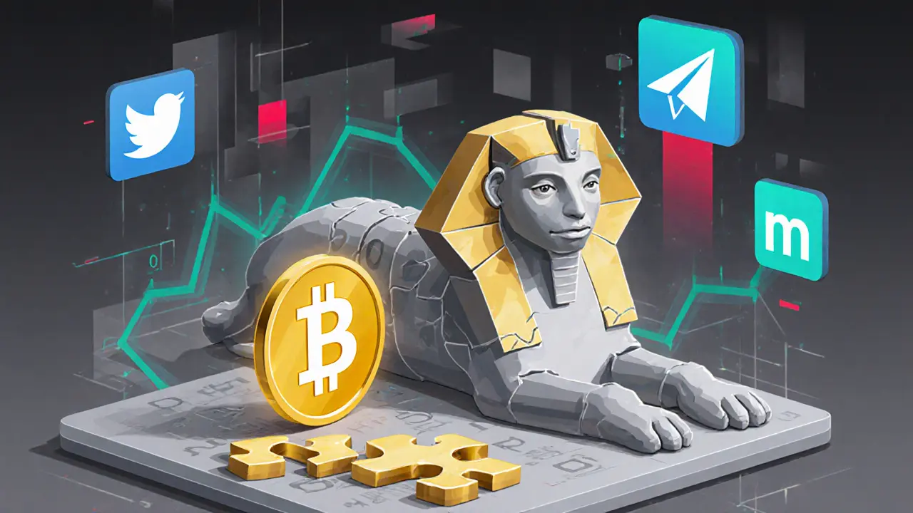 Fragmented SPH token forming a sphinx on a zero-count dashboard