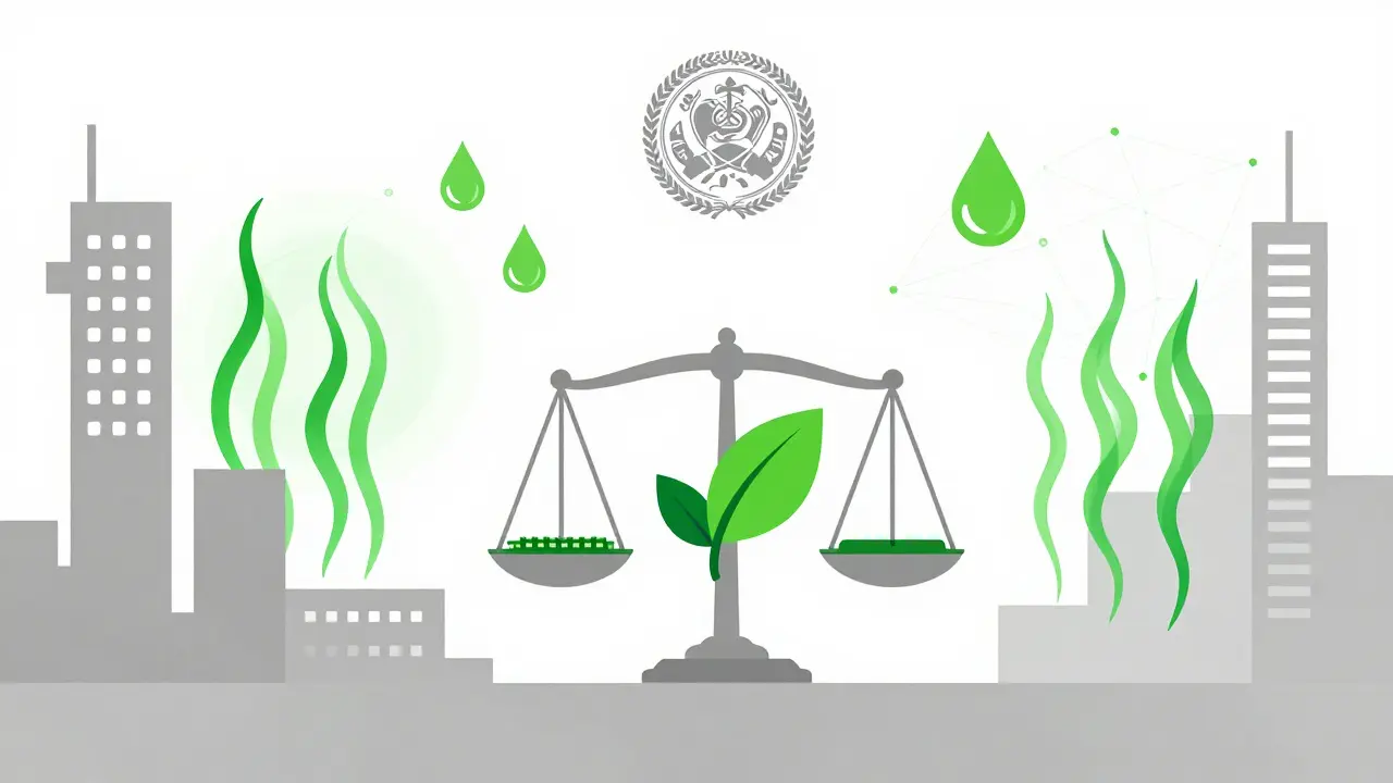 Geometric illustration depicting Iceland's shift from energy-heavy mining to sustainable digital tech.