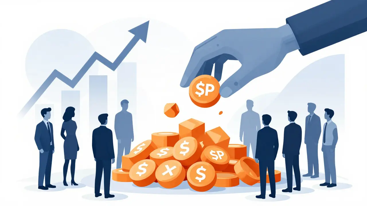 Abstract depiction of SXP token rewards and network growth