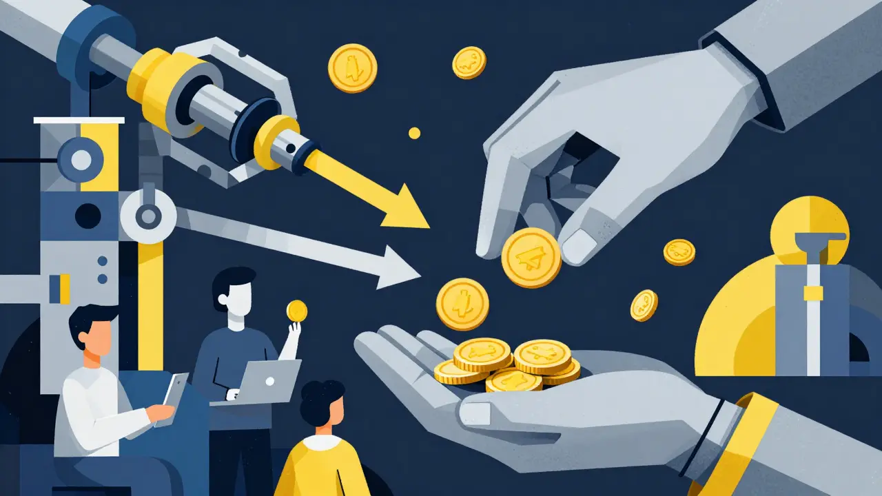 Geometric smart contract mechanism distributing royalties to artists