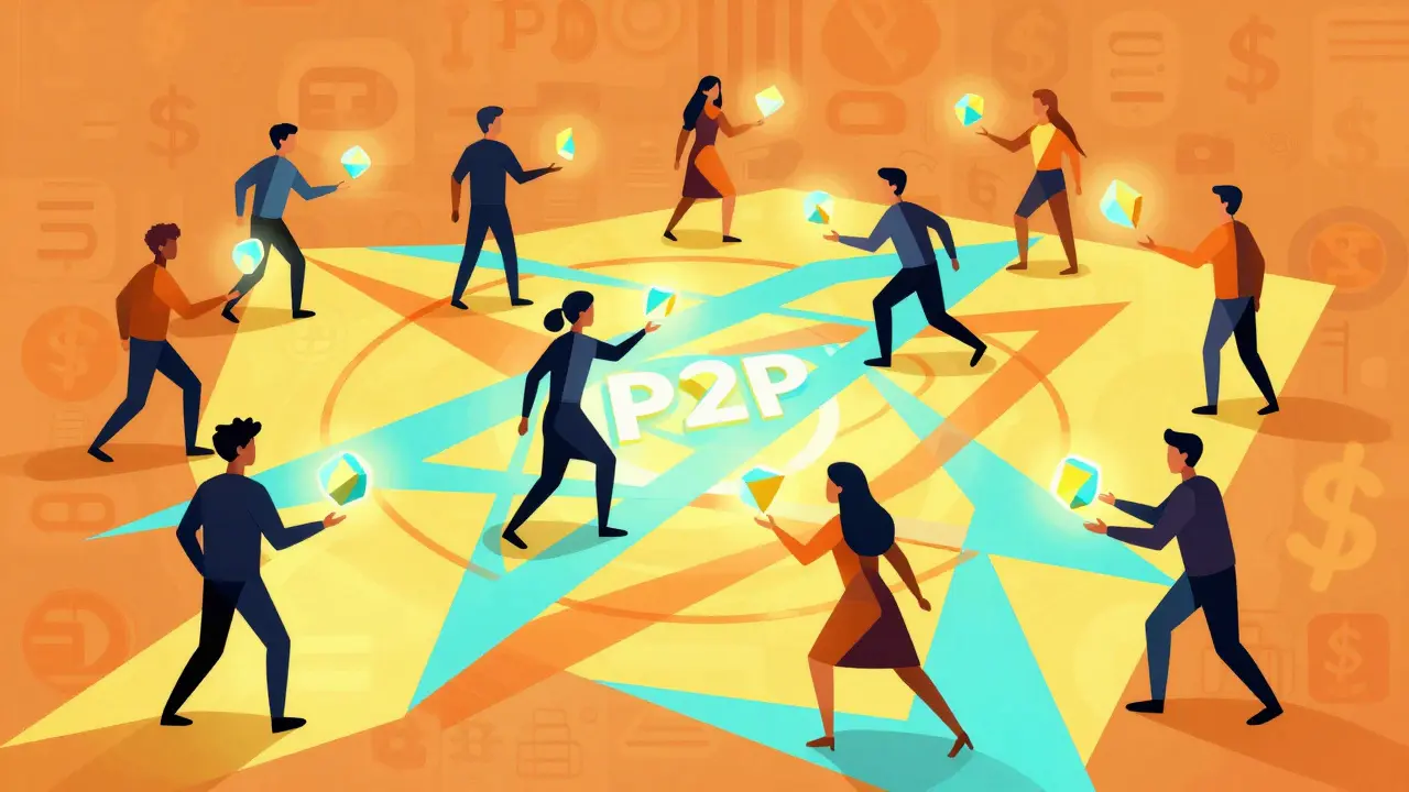 Geometric illustration of underground P2P crypto trading networks