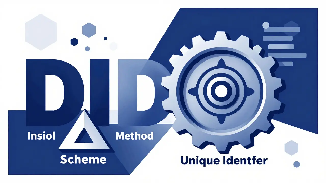Interlocking gears representing the structure of a decentralized identifier