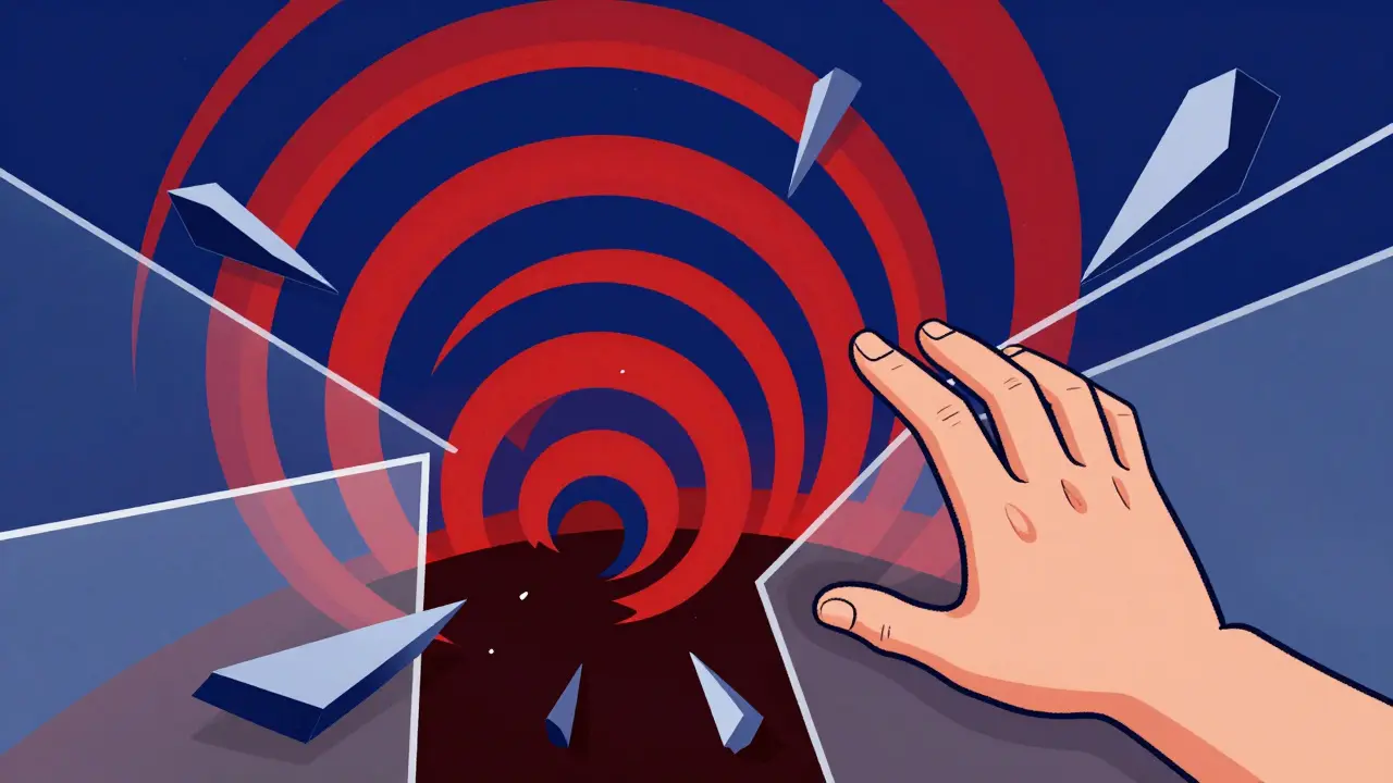 Stylized illustration of a swirling vortex representing drained liquidity and risk.