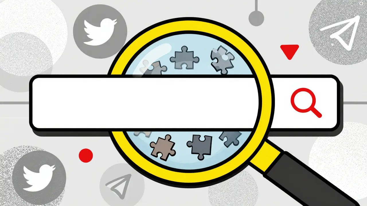 Abstract illustration showing missing data and empty search results