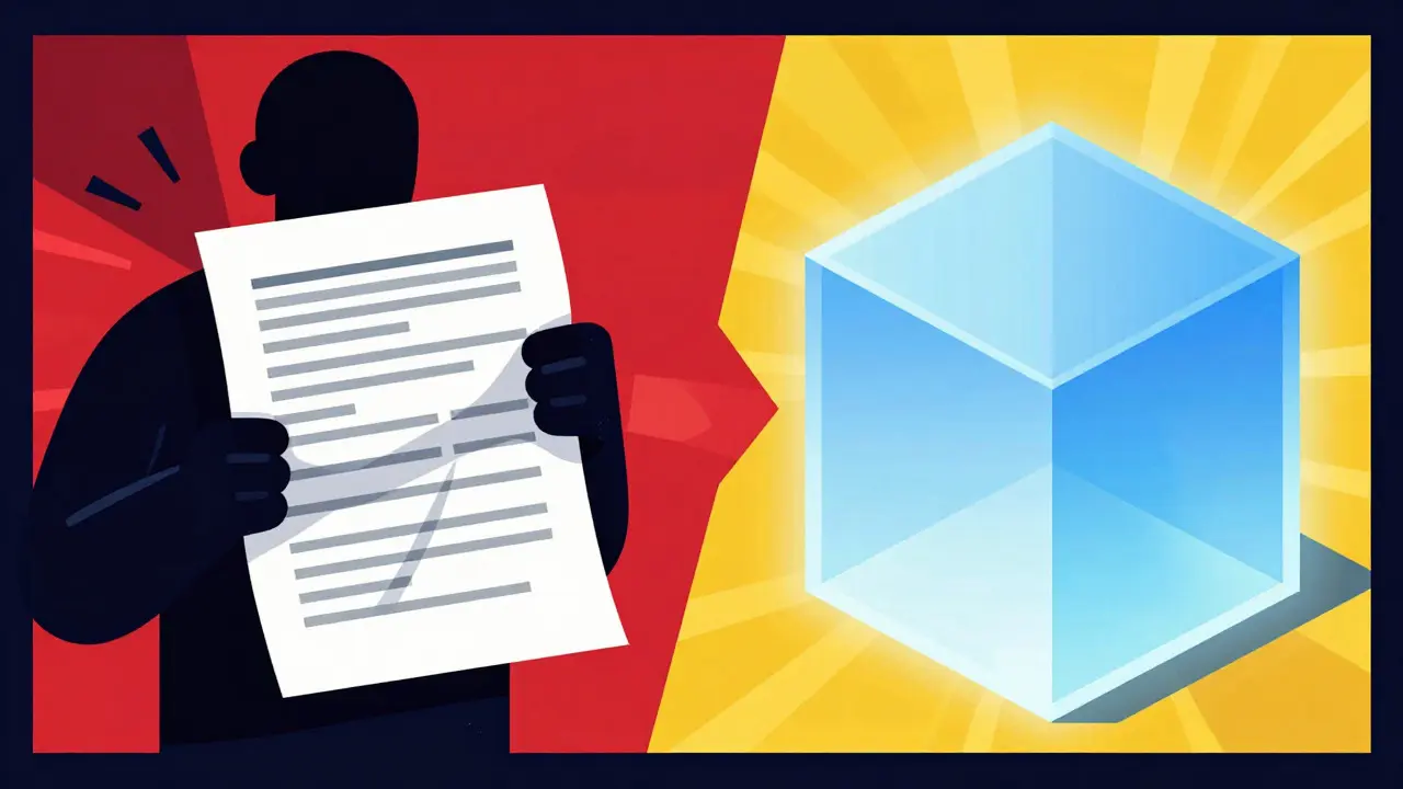Contrast between fake paper proof and solid transparent verification structure