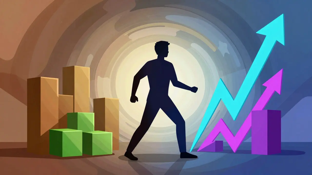 Illustration of a hybrid strategy combining fundamental foundations with technical momentum