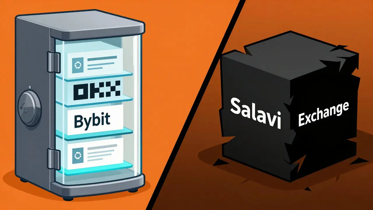 Split view contrasting a transparent secure vault with an opaque hidden box.