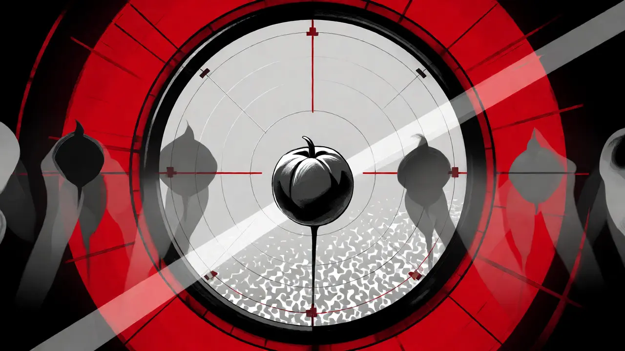 Dormant token pod on a radar screen showing static noise and fading silhouettes