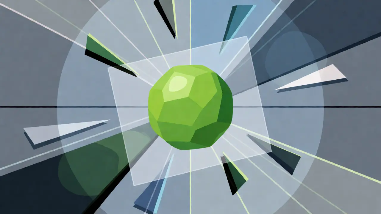 PEAS token orb surrounded by governance shards