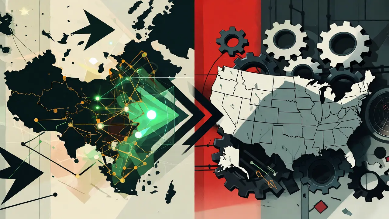Constructivist map showing US isolation amidst global digital currency adoption